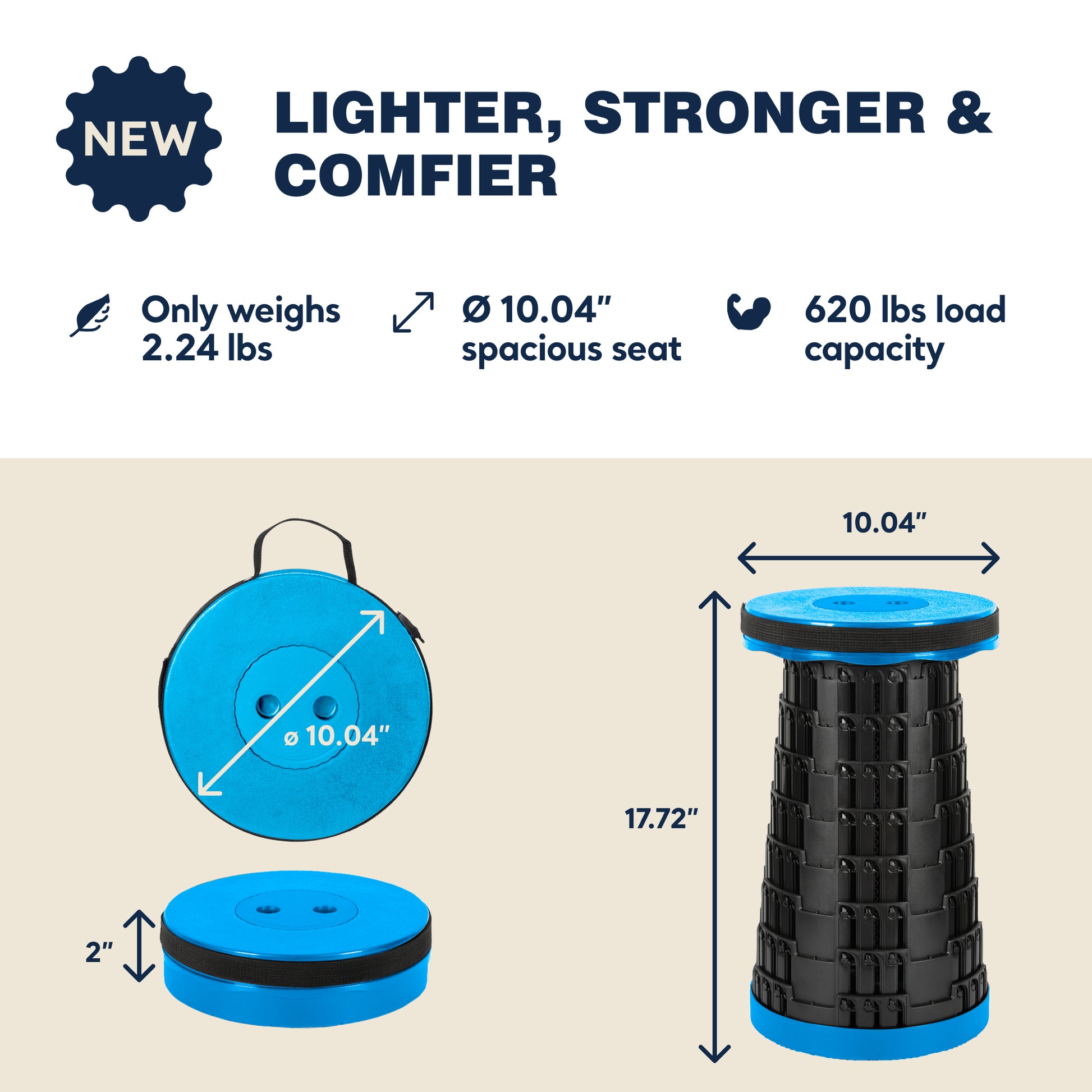 Portable Folding Stools WedDecor Collapsible Telescopic Folding Stool ...